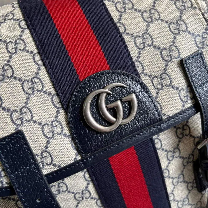 Gucci 598140 Ophidia GG Střední batoh Modrý