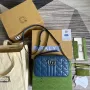 Gucci 447632 GG Marmont Matelassé Kabelka přes rameno Modrá