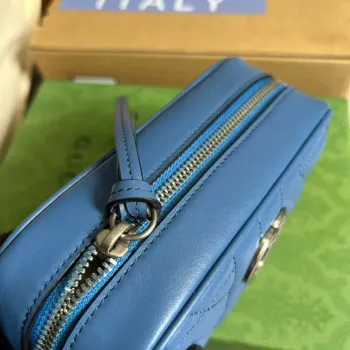 Gucci 634936 GG Marmont Mini Kabelka přes rameno Modrá