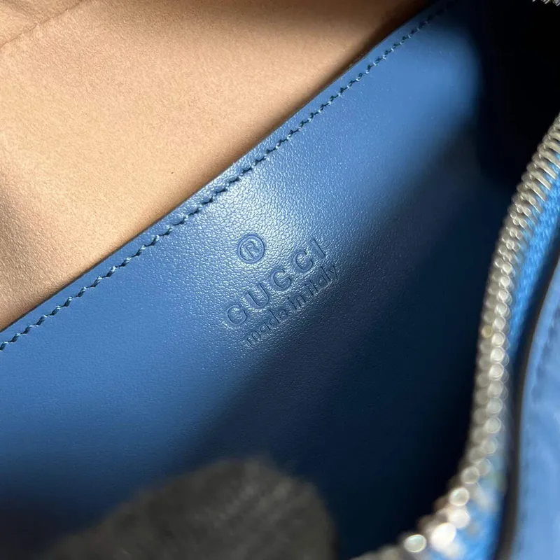 Gucci 634936 GG Marmont Mini Kabelka přes rameno Modrá