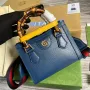 Gucci 702732 Gucci Diana Mini Tote Bag Modrá