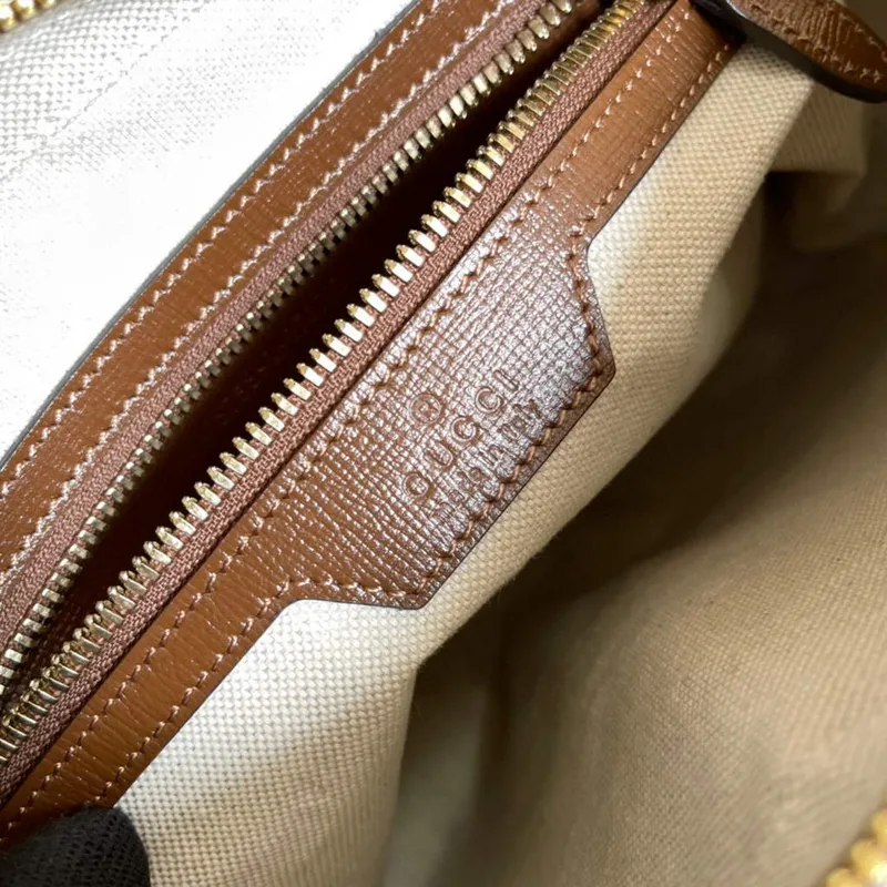 Gucci 675891 Messenger taška s jumbo GG Béžová Hnědá