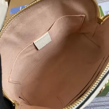 Gucci 499621 Ophidia Malá GG Kabelka přes rameno Béžová Bílá