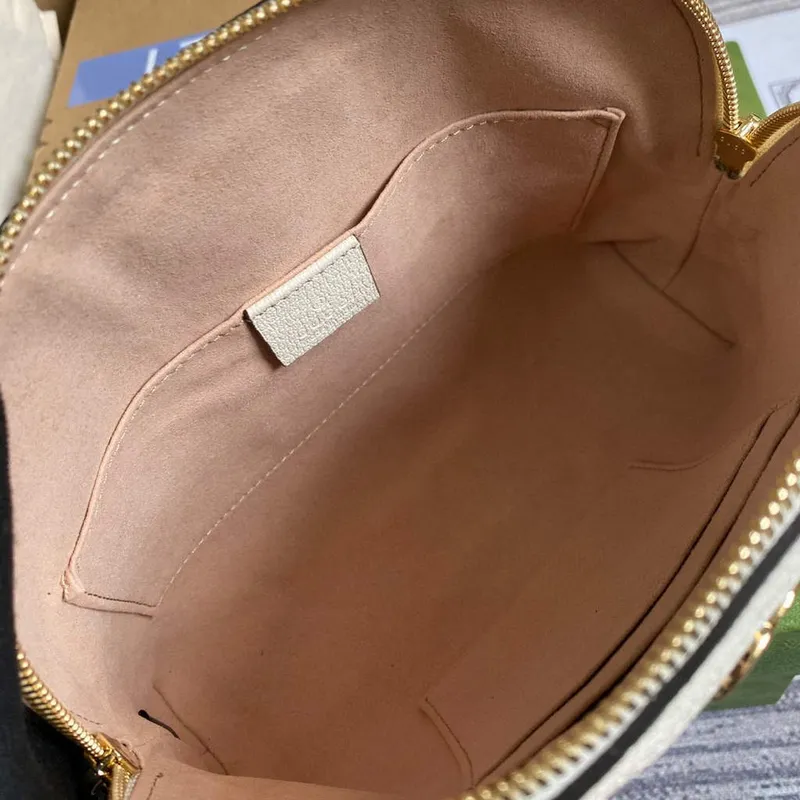 Gucci 499621 Ophidia Malá GG Kabelka přes rameno Béžová Bílá