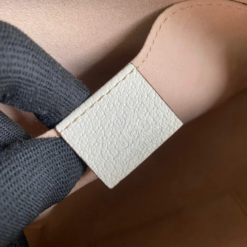 Gucci 499621 Ophidia Malá GG Kabelka přes rameno Béžová Bílá