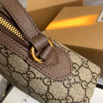 Gucci 499621 Ophidia Malá GG Kabelka přes rameno Béžová Hnědá