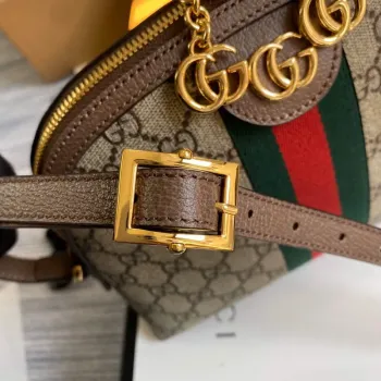 Gucci 499621 Ophidia Malá GG Kabelka přes rameno Béžová Hnědá