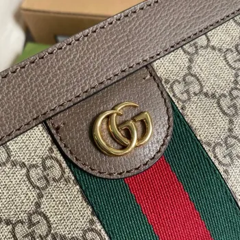 Gucci 503877 Ophidia GG Malá Kabelka přes Rameno Béžová Hnědá