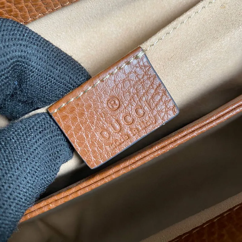 Gucci 503877 Ophidia GG Malá Kabelka přes Rameno Námořnická Modrá s Hnědou