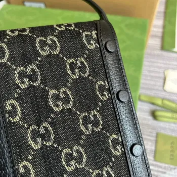 Gucci 625615 Gucci Horsebit 1955 Mini Taška Černá