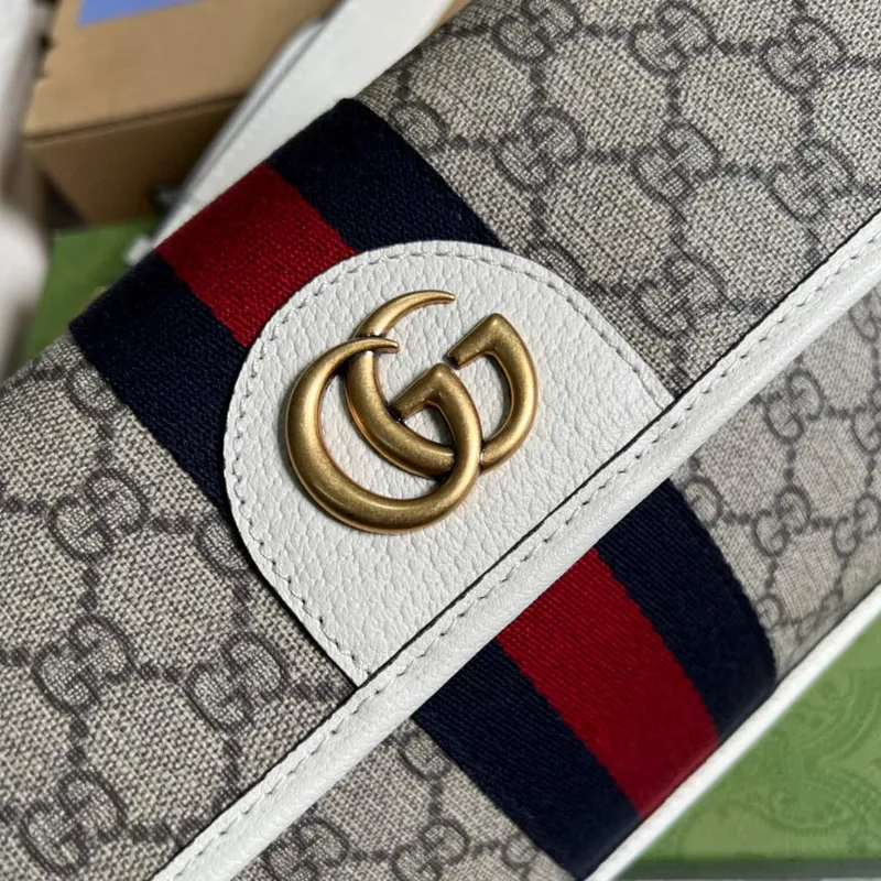 Gucci 674081 Ophidia pásková taška Bílá