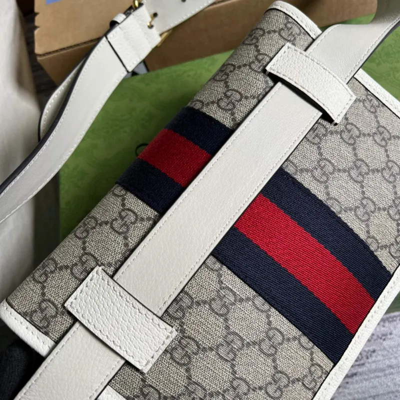 Gucci 674081 Ophidia pásková taška Bílá