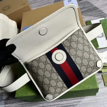 Gucci 674081 Ophidia pásková taška Bílá
