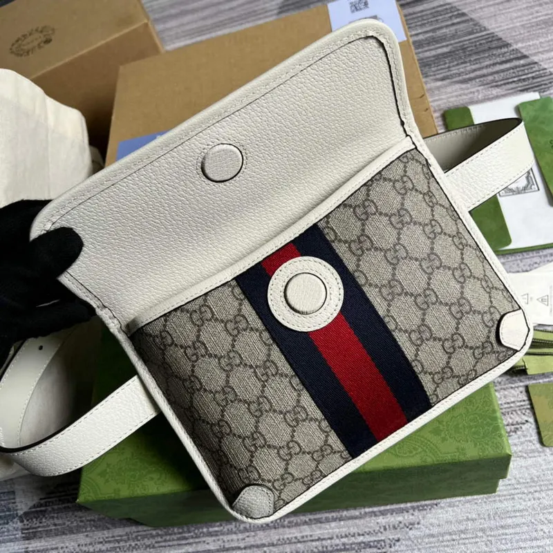 Gucci 674081 Ophidia pásková taška Bílá