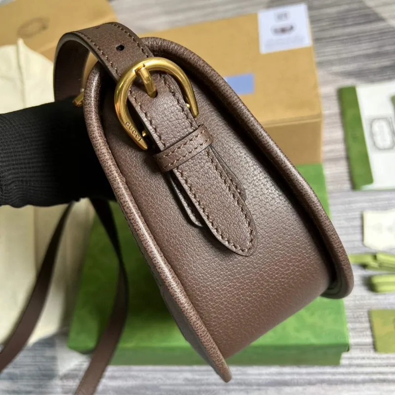 Gucci 674096 Ophidia velká kabelka přes rameno Hnědá