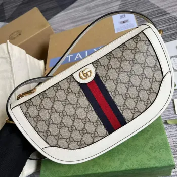 Gucci 674096 Ophidia velká kabelka přes rameno bílá