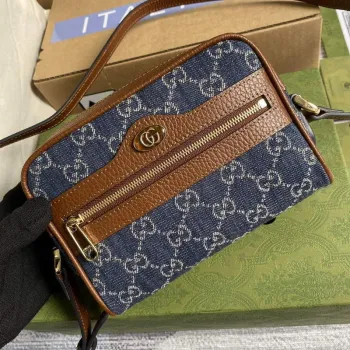 Gucci 517350 Ophidia GG Mini Taška Námořnická modrá
