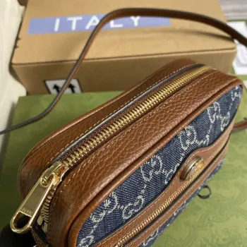 Gucci 517350 Ophidia GG Mini Taška Námořnická modrá