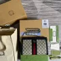 Gucci 503877 Ophidia GG Malá Kabelka přes Rameno Béžová Modrá