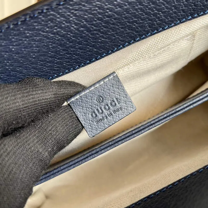 Gucci 503877 Ophidia GG Malá Kabelka přes Rameno Béžová Modrá