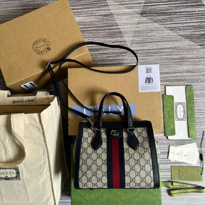 Gucci 547551 Ophidia Malá GG Tote Taška Béžová Modrá
