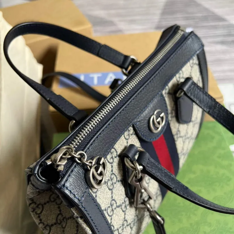Gucci 547551 Ophidia Malá GG Tote Taška Béžová Modrá