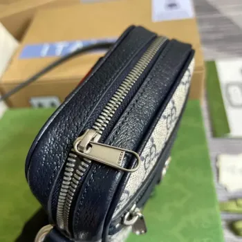 Gucci 598127 Ophidia GG Malá Kabelka Přes Rameno Béžová Modrá