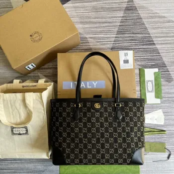 Gucci 631685 Ophidia Střední Taška S Webem Černá