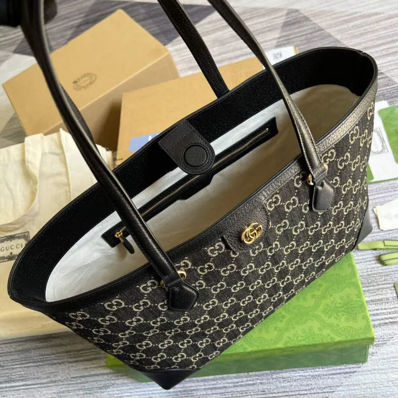Gucci 631685 Ophidia Střední Taška S Webem Černá