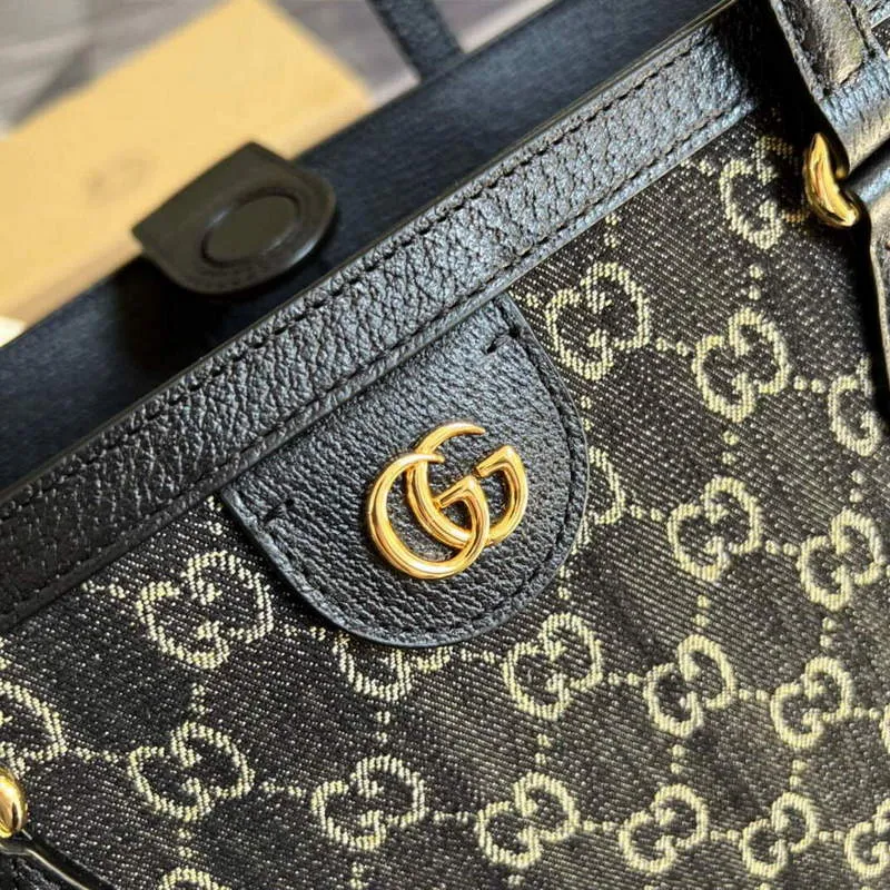 Gucci 631685 Ophidia Střední Taška S Webem Černá