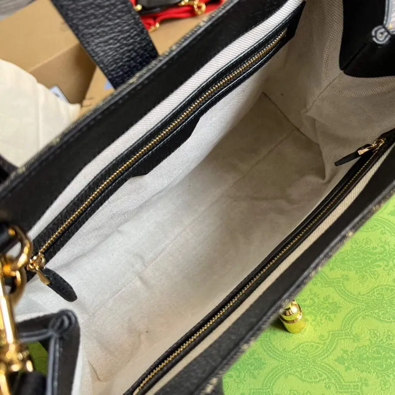 Gucci 685129 GG Jackie1961 Kabelka Denim Tote Bag Černá