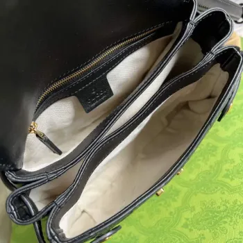 Gucci 675791 Malá taška s horním uchopem GG Černá