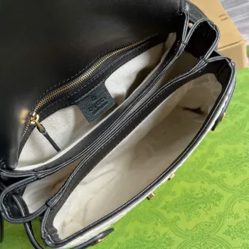 Gucci 675791 Malá taška s držadlem GG Bílá