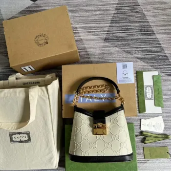 Gucci 675788 Malá GG Kabelka přes rameno Bílá