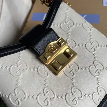 Gucci 675788 Malá GG Kabelka přes rameno Bílá