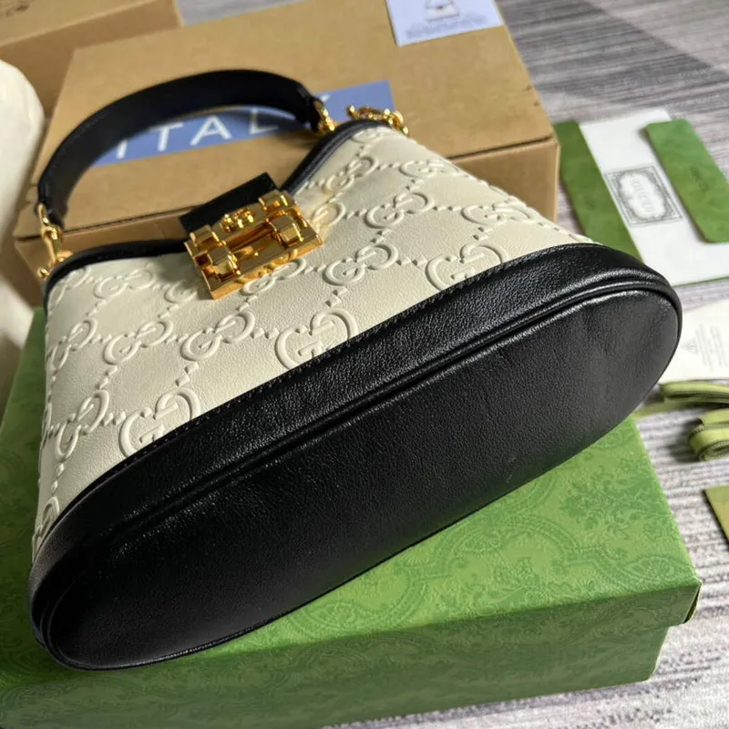 Gucci 675788 Malá GG Kabelka přes rameno Bílá