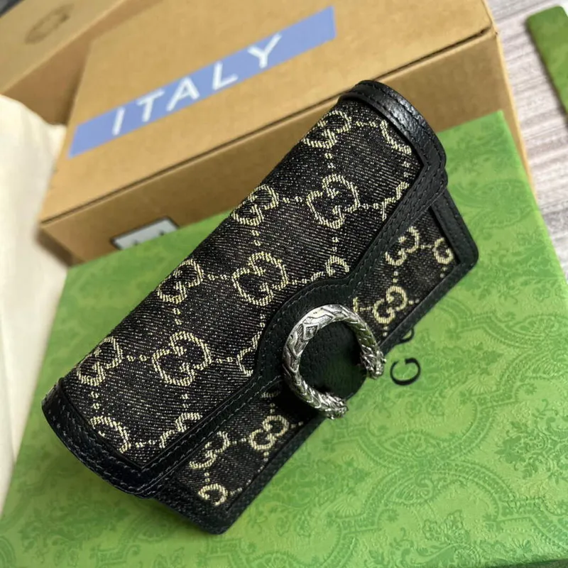 Gucci 476432 Dionysus GG Super Mini Taška Černá