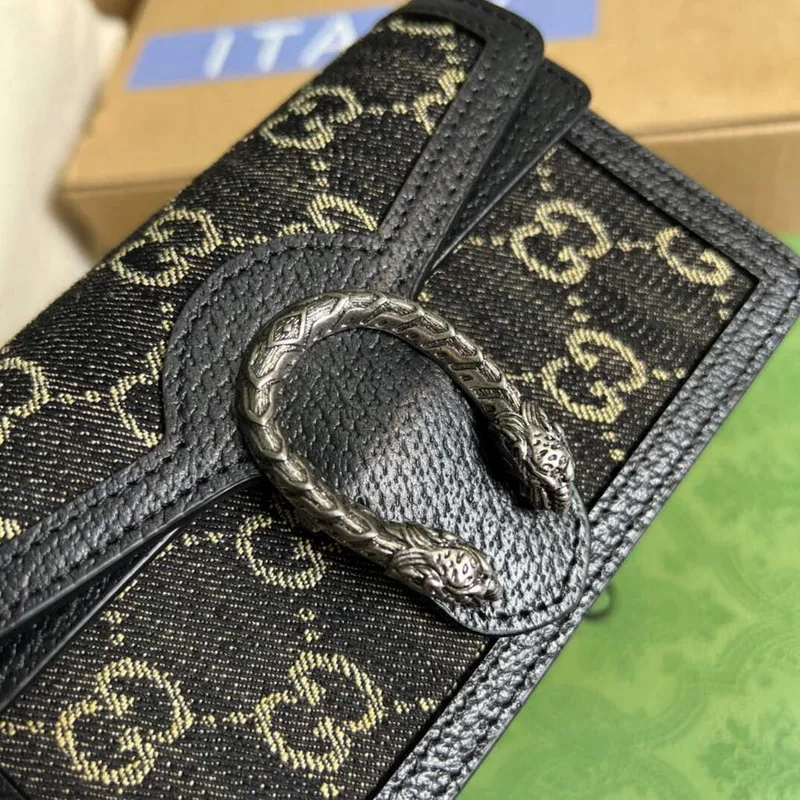 Gucci 476432 Dionysus GG Super Mini Taška Černá