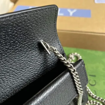Gucci 476432 Dionysus GG Super Mini Taška Černá