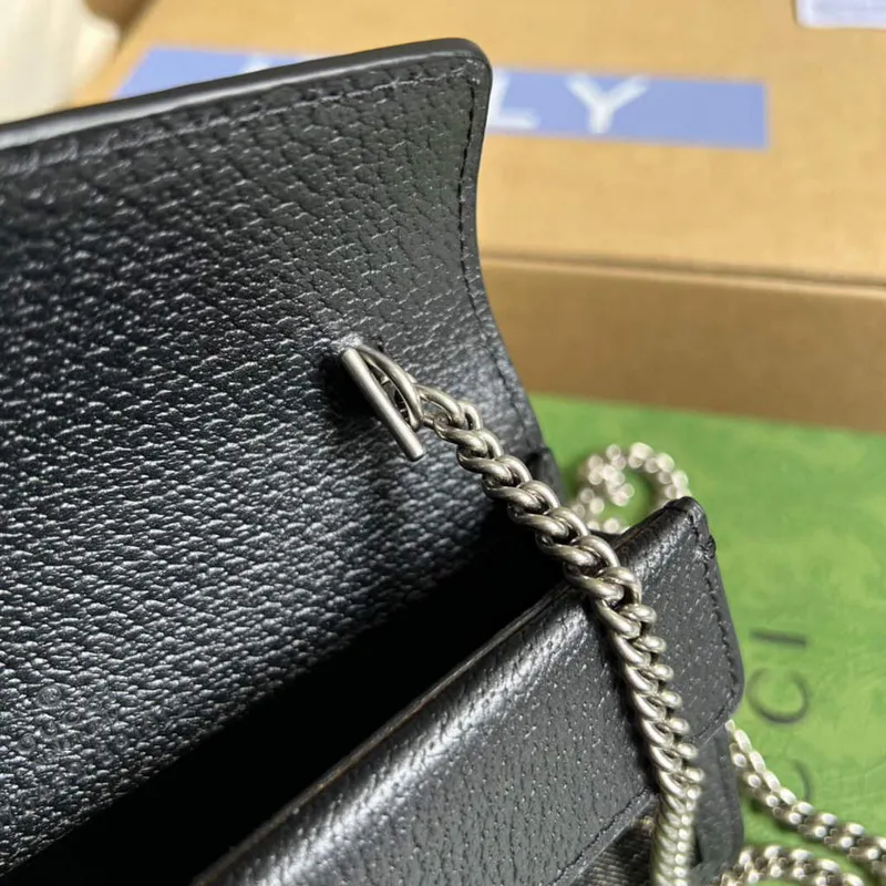 Gucci 476432 Dionysus GG Super Mini Taška Černá