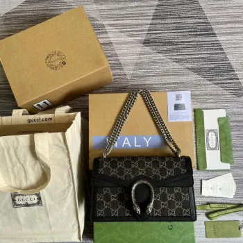 Gucci 400249 Dionysus Malá GG Kabelka přes rameno Béžová Modrá