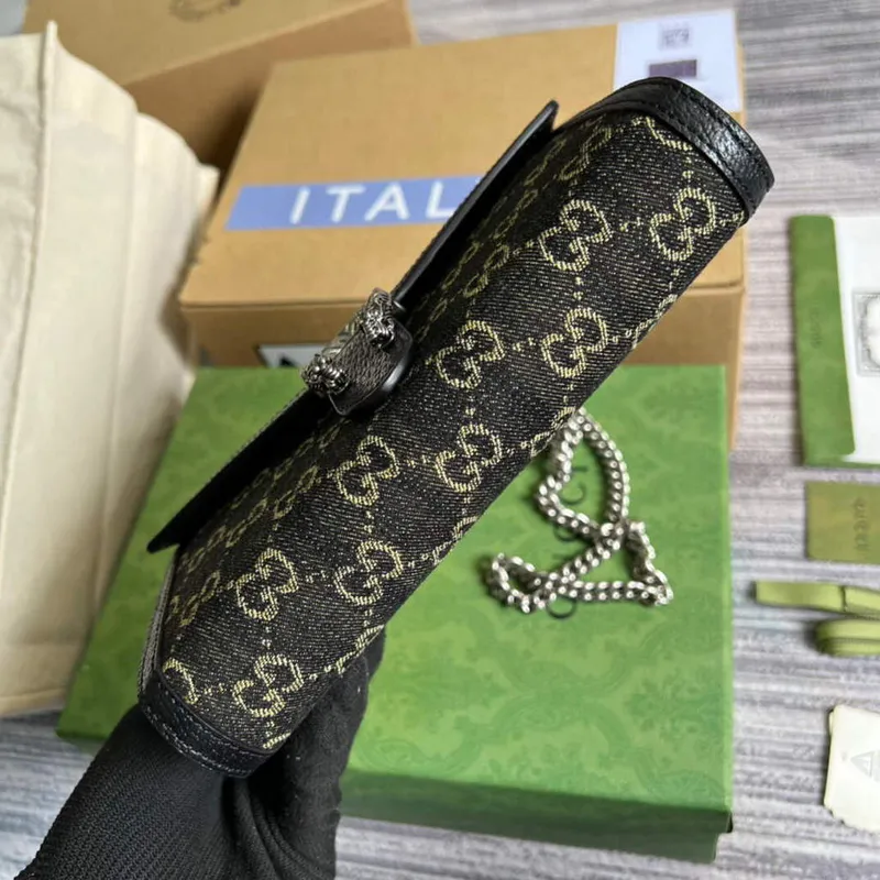 Gucci 401231 Dionysus GG Mini Chain Bag Černá