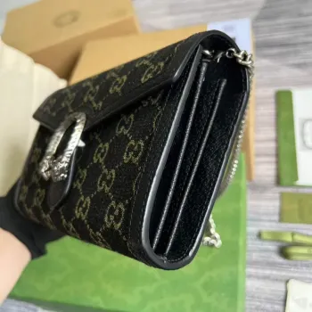 Gucci 401231 Dionysus GG Mini Chain Bag Černá