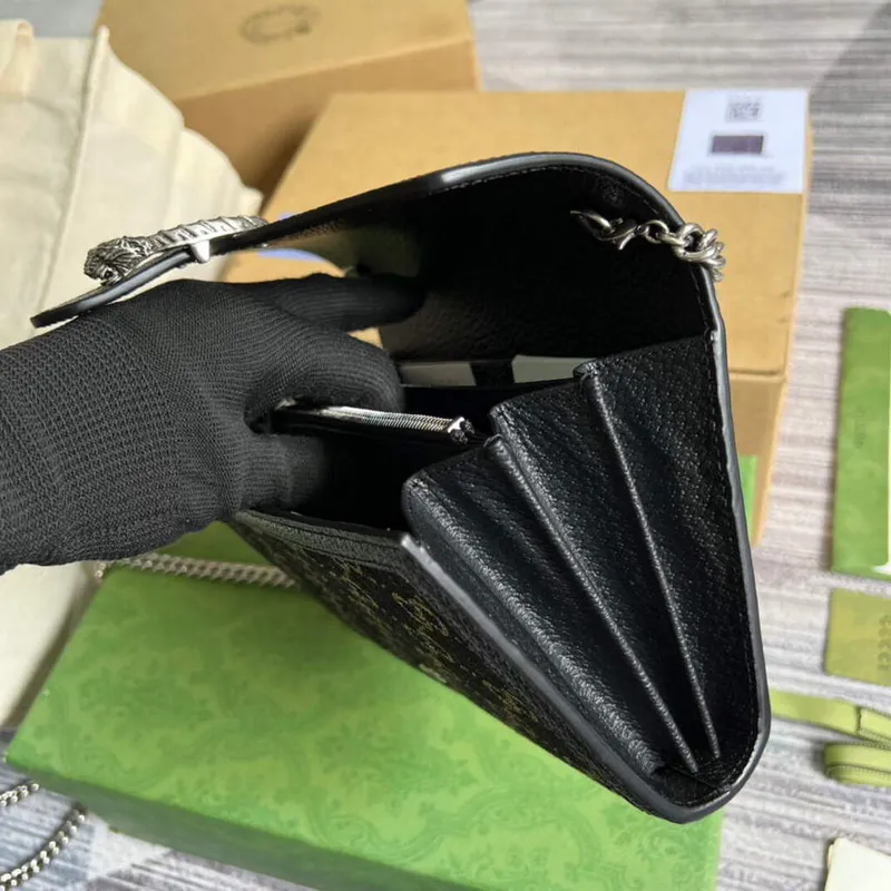 Gucci 401231 Dionysus GG Mini Chain Bag Černá
