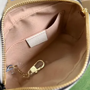 Gucci 517350 Ophidia GG Mini Taška s Webem Bílá