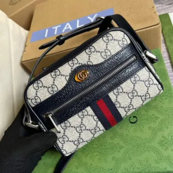 Gucci 517350 Ophidia GG Mini Taška Béžová Modrá