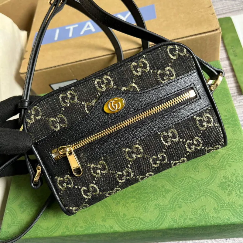 Gucci 517350 Ophidia GG Mini Taška Černá