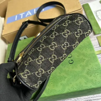 Gucci 517350 Ophidia GG Mini Taška Černá