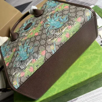 Gucci 659983 GG Malá Tote Taška Hnědá Modrá