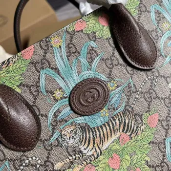 Gucci 659983 GG Malá Tote Taška Hnědá Modrá